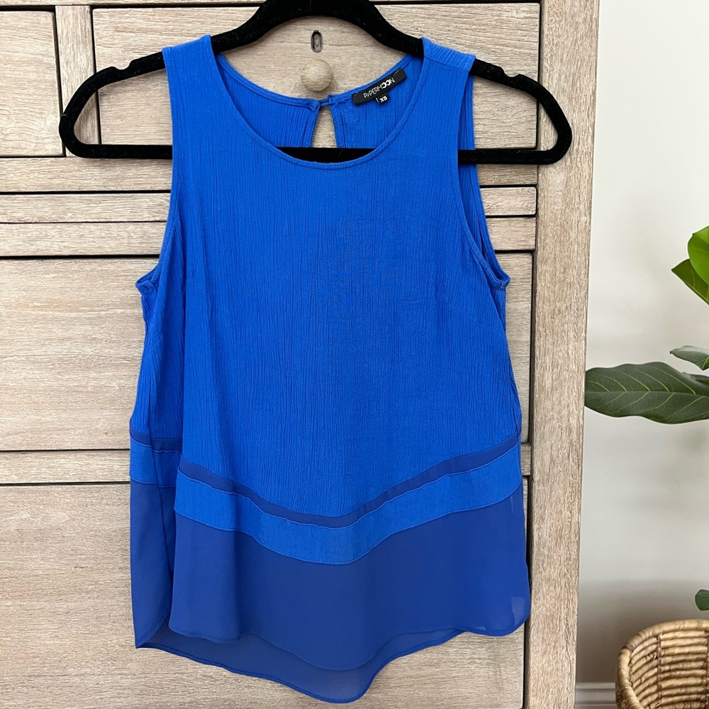 Royal Blue Crape Tank top
